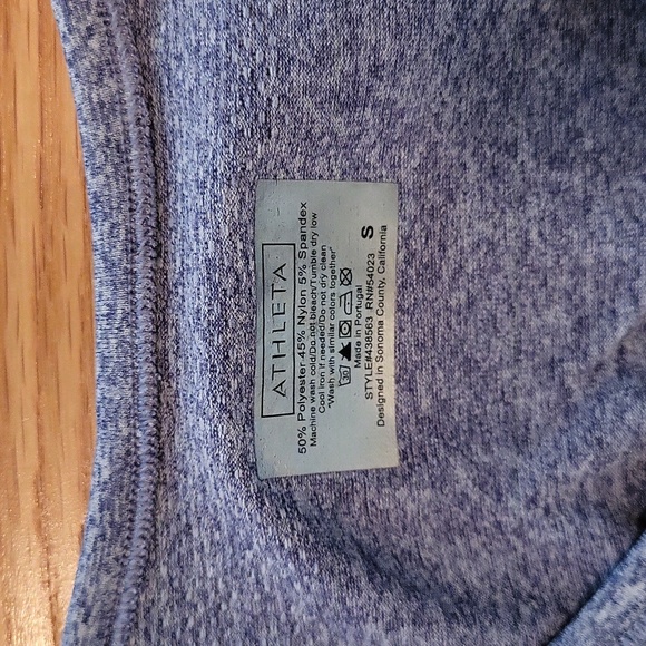 Athleta Fastest Track Short Sleeve Tee - Heathered Blue - S - Picture 2 of 5